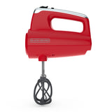 Helix Performance Premium Hand Mixer, 5-Speed Mixer, Red,