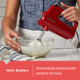 Helix Performance Premium Hand Mixer, 5-Speed Mixer, Red,