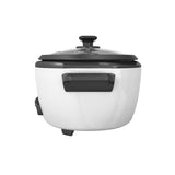 6-Cup Rice Cooker with Steaming Basket, White