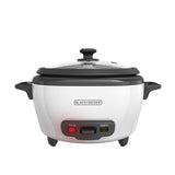 6-Cup Rice Cooker with Steaming Basket, White