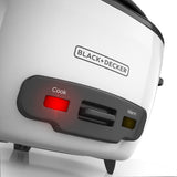 6-Cup Rice Cooker with Steaming Basket, White